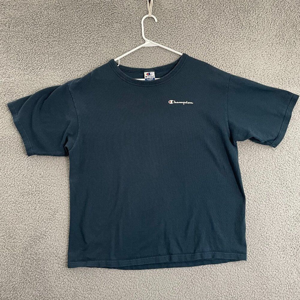 Vintage 90s Champion Shirt Men XL Navy Short Sleeve Tee